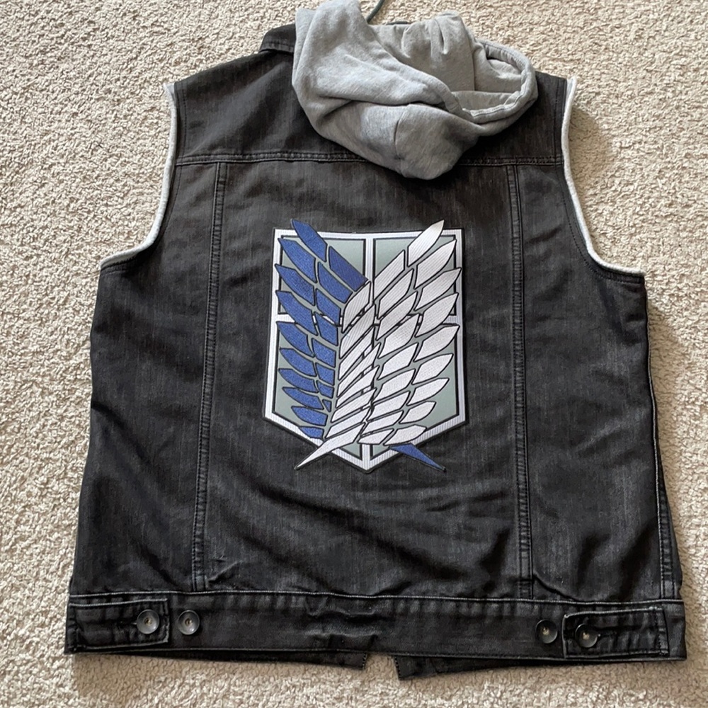 Attack on Titan denim vest/jacket (custom made)